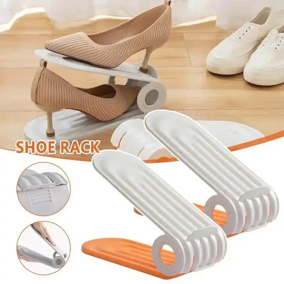 Kit Suporte Organizador Ajustável para Calçados, LEVE 6 Unidades - Shoes Rack™